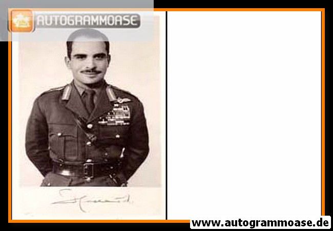 Autogramm Politik | Jordanien | HUSSEIN I. | König 1952-1999 | 1967 (Portrait SW)