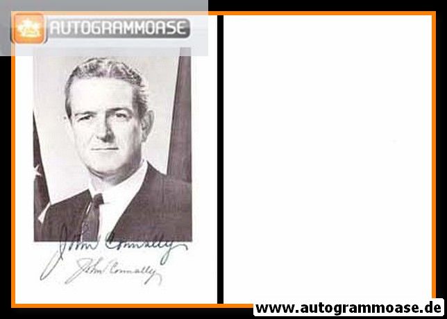 Autogramm Politik | USA | John CONNALLY | Finanzminister 1971/72 | 1960er (Portrait SW)