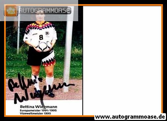 Autogramm Fussball (D) | DFB | 1990er Foto | Bettina WIEGMANN (Portrait Color)