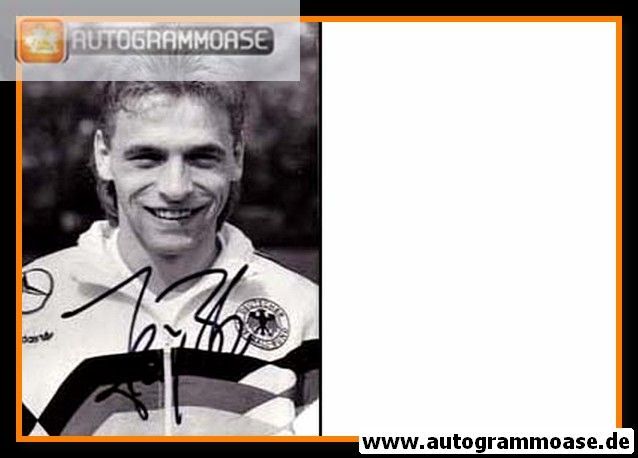 Autogramm Fussball | DFB | 1990er Foto | Thomas HÄSSLER (Portrait SW)