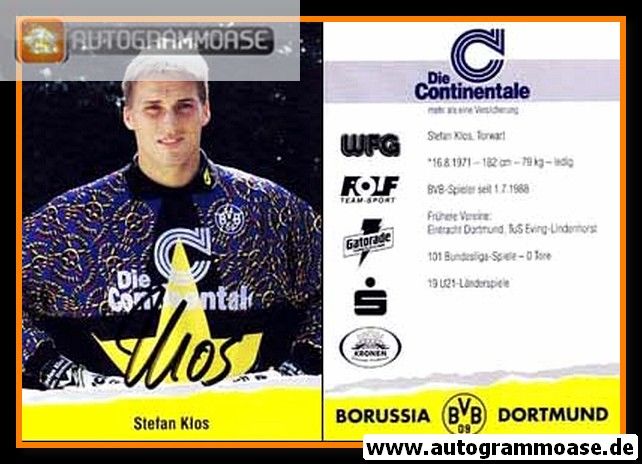 Autogramm Fussball | Borussia Dortmund | 1994 Continentale | Stefan KLOS