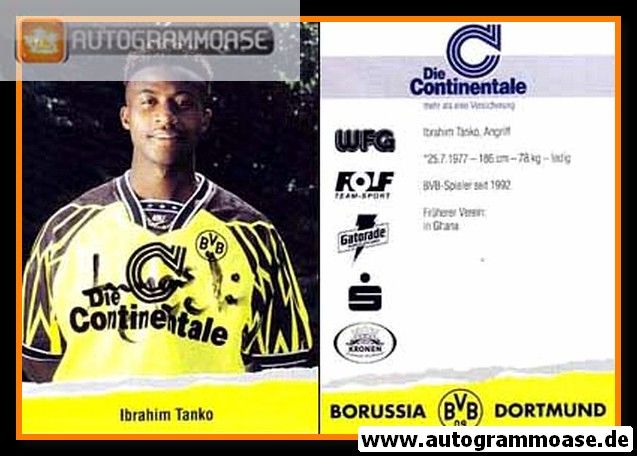 Autogramm Fussball | Borussia Dortmund | 1994 Continentale | Ibrahim TANKO