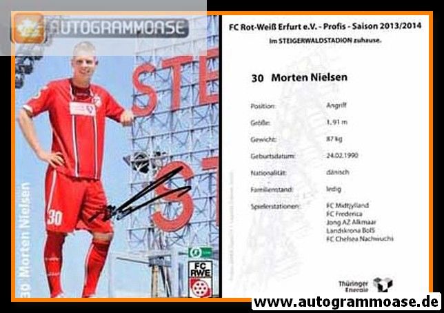 Autogramm Fussball | FC Rot-Weiss Erfurt | 2013 | Morten NIELSEN