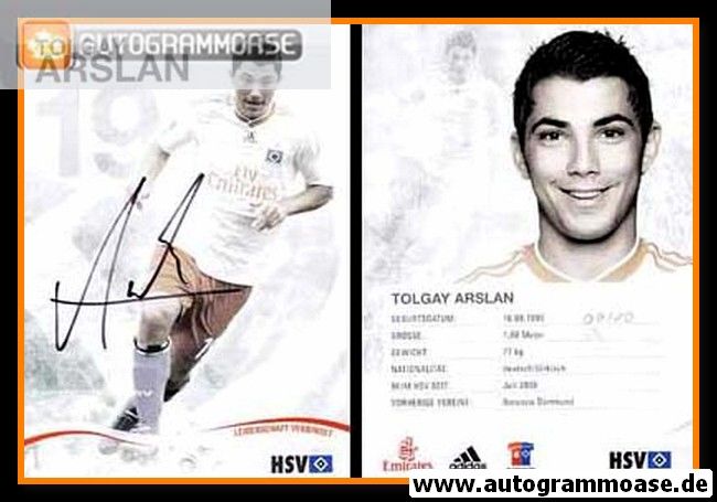 Autogramm Fussball | Hamburger SV | 2009 | Tolgay ARSLAN