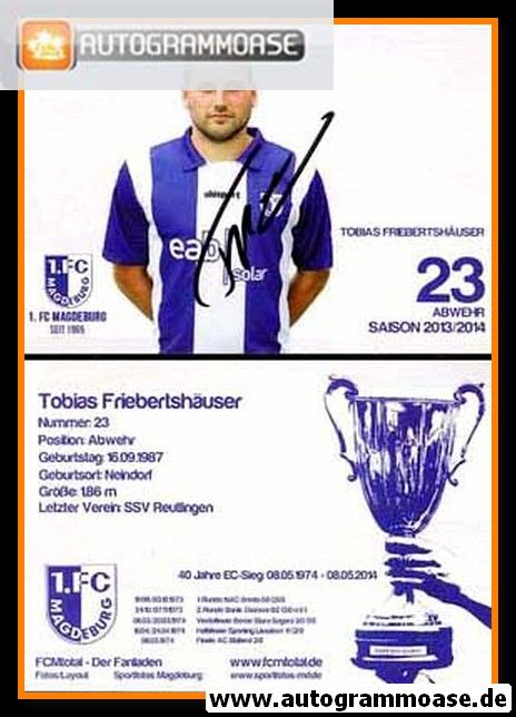 Autogramm Fussball | 1. FC Magdeburg | 2013 | Tobias FRIEBERTSHÄUSER