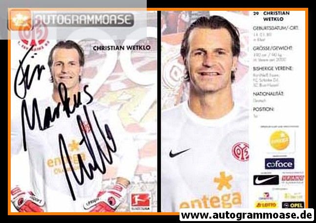 Autogramm Fussball | FSV Mainz 05 | 2013 | Christian WETKLO