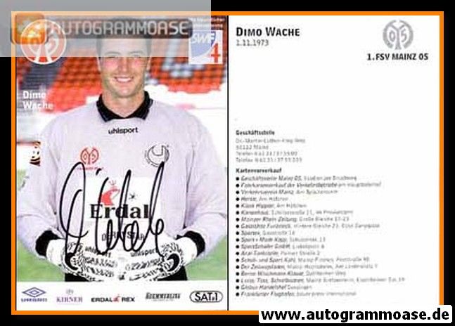Autogramm Fussball | FSV Mainz 05 | 1999 | Dimo WACHE