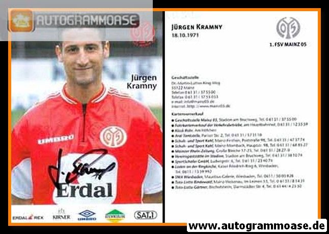 Autogramm Fussball | FSV Mainz 05 | 2000 | Jürgen KRAMNY