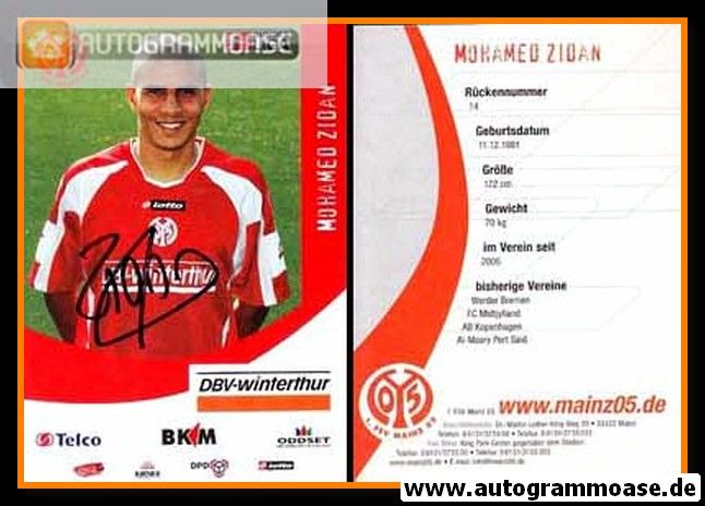 Autogramm Fussball | FSV Mainz 05 | 2006 | Mohamed ZIDAN
