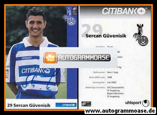 Autogramm Fussball | MSV Duisburg | 2000 | Sercan GÜVENISIK