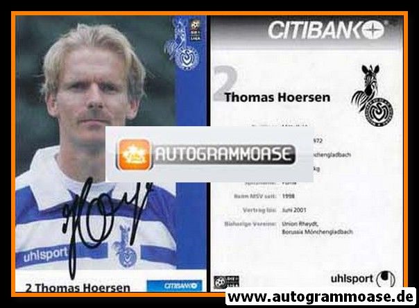 Autogramm Fussball | MSV Duisburg | 2001 | Thomas HOERSEN