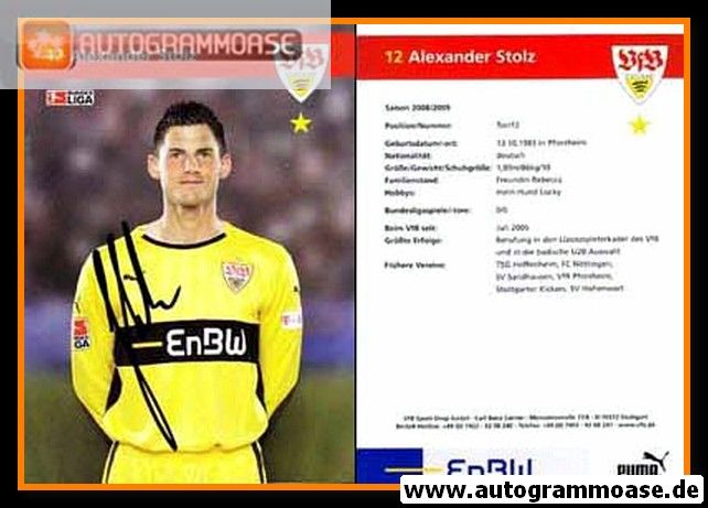 Autogramm Fussball | VfB Stuttgart | 2008 | Alexander STOLZ