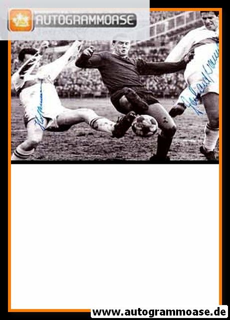 Autogramme Fussball | VfB Stuttgart | 1963 Foto | Theodor HOFFMANN + Gerhard WANNER (Spielszene SW)