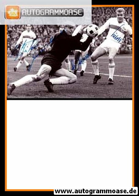 Autogramme Fussball | VfB Stuttgart | 1963 Foto | Spielszene SW + 4 AG