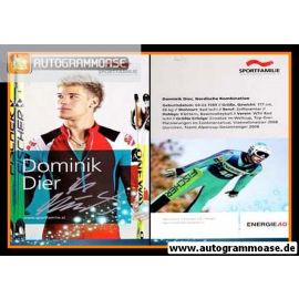 Autogramm Nordische Kombination | Dominik DIER | 2010er (Sportfamilie XL)