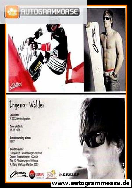 Autogramm Snowboard | Ingemar WALDER | 2008 (Osttirol XL)