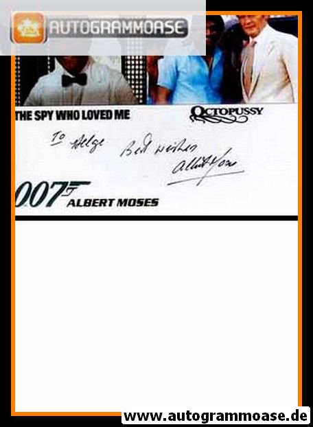 Autogramm Film (UK) | Albert MOSES | 1983 Foto (James Bond)