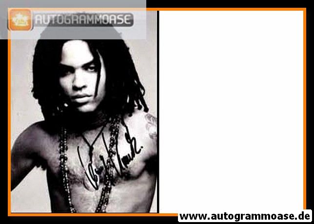 Autogramm Rock | Lenny KRAVITZ | 1991 Foto (Portrait SW)