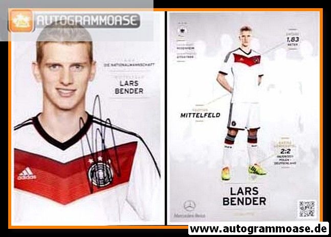 Autogramm Fussball | DFB | 2014 Adidas | Lars BENDER (3 Sterne)