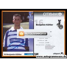 Autogramm Fussball | MSV Duisburg | 2001 | Benjamin KÖHLER