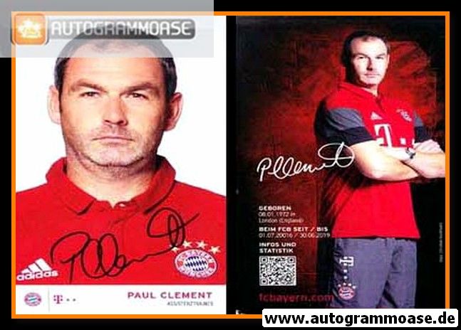 Autogramm Fussball | FC Bayern München | 2016 | Paul CLEMENT