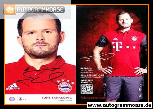 Autogramm Fussball | FC Bayern München | 2016 | Toni TAPALOVIC