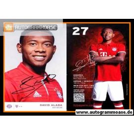 Autogramm Fussball | FC Bayern München | 2016 | David ALABA