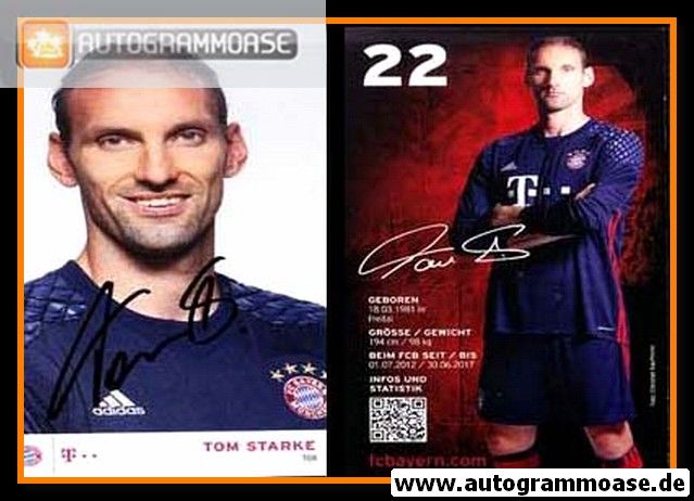 Autogramm Fussball | FC Bayern München | 2016 | Tom STARKE
