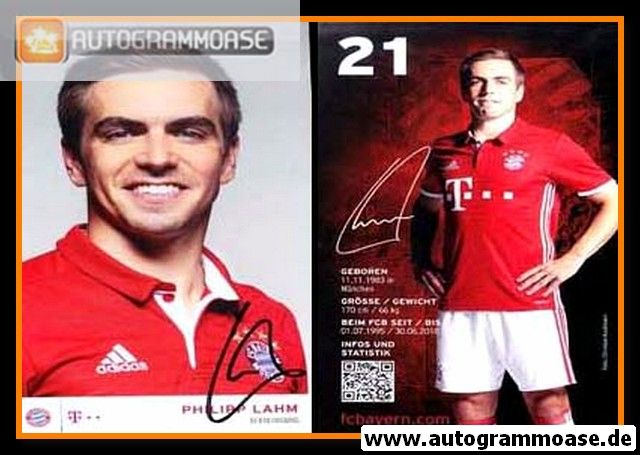 Autogramm Fussball | FC Bayern München | 2016 | Philipp LAHM