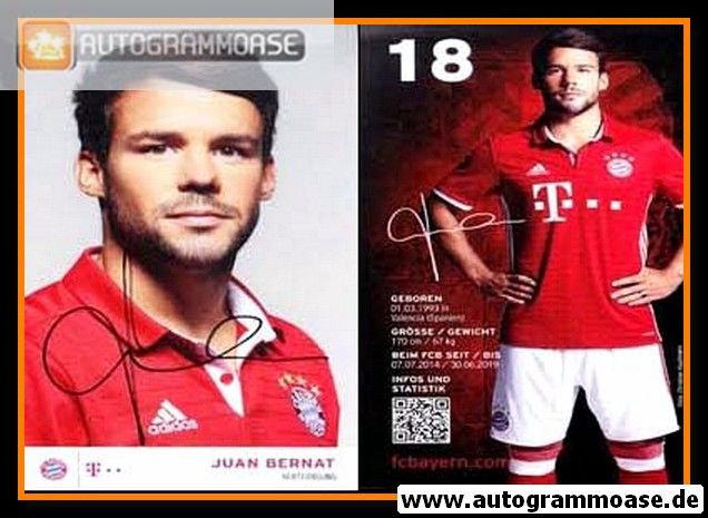 Autogramm Fussball | FC Bayern München | 2016 | Juan BERNAT
