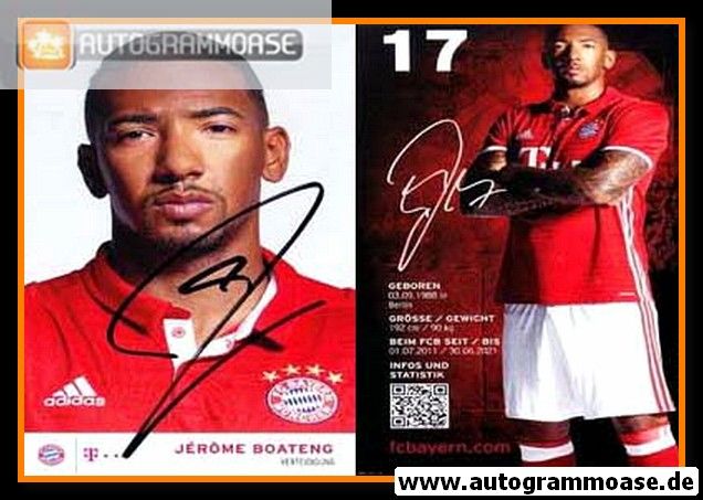Autogramm Fussball | FC Bayern München | 2016 | Jerome BOATENG