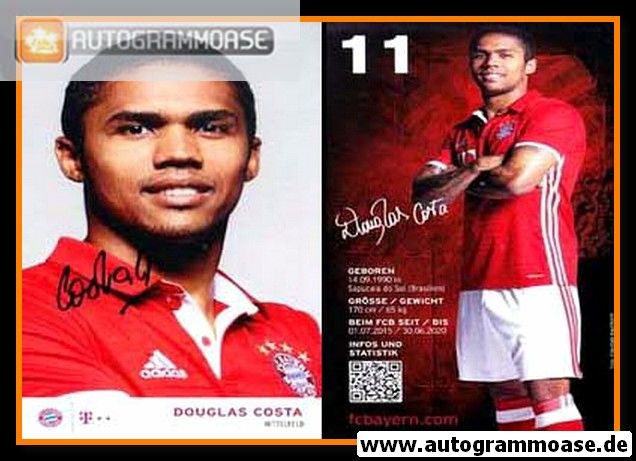 Autogramm Fussball | FC Bayern München | 2016 | Douglas COSTA