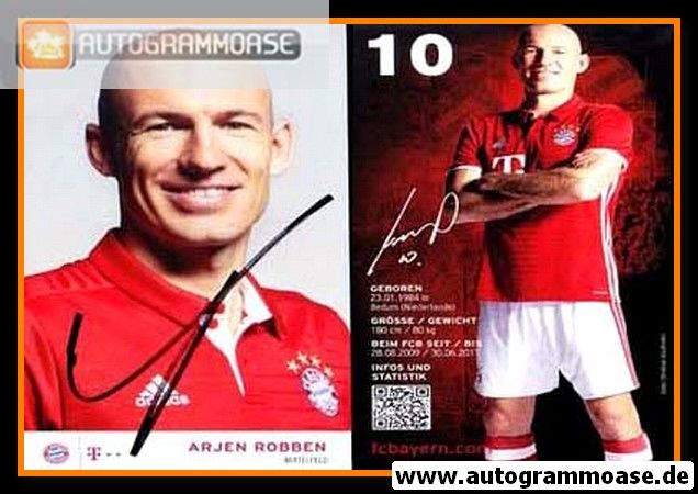 Autogramm Fussball | FC Bayern München | 2016 | Arjen ROBBEN
