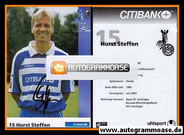Autogramm Fussball | MSV Duisburg | 2001 | Horst STEFFEN _
