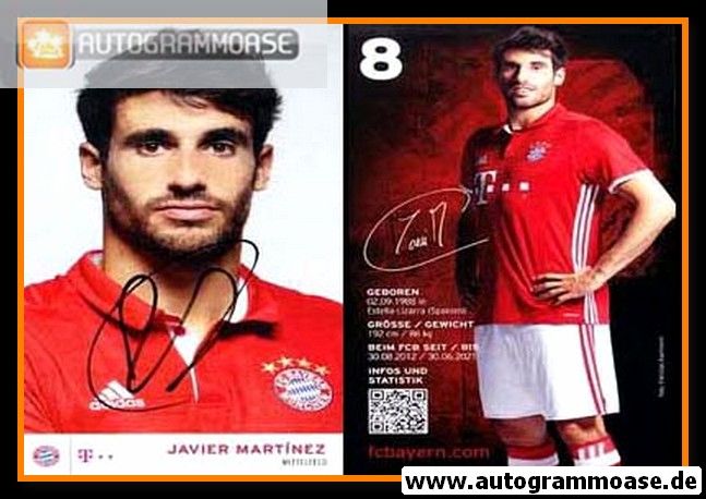 Autogramm Fussball | FC Bayern München | 2016 | Javier MARTINEZ