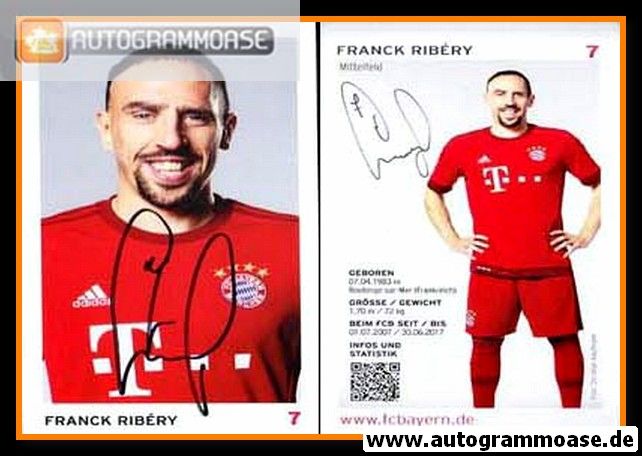 Autogramm Fussball | FC Bayern München | 2015 | Franck RIBERY