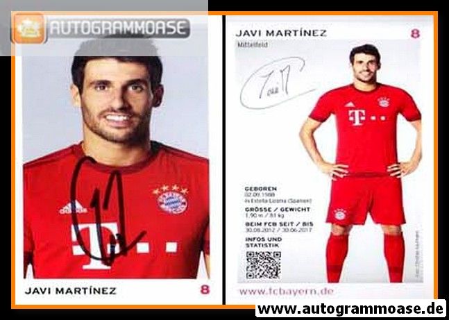 Autogramm Fussball | FC Bayern München | 2015 | Javi MARTINEZ