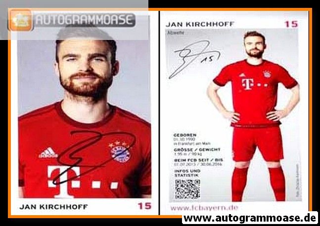 Autogramm Fussball | FC Bayern München | 2015 | Jan KIRCHHOFF