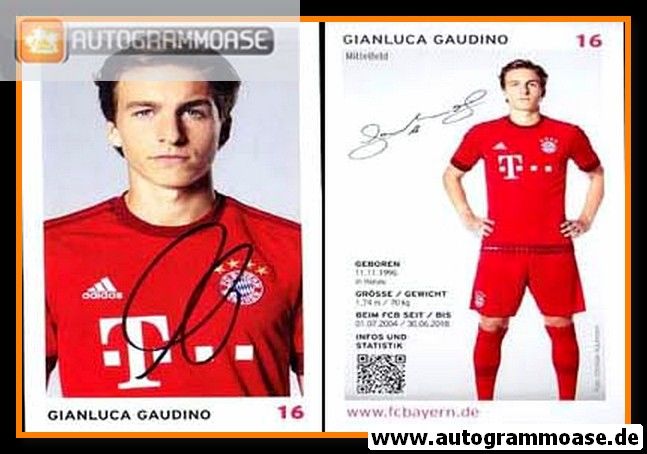 Autogramm Fussball | FC Bayern München | 2015 | Gianluca GAUDINO