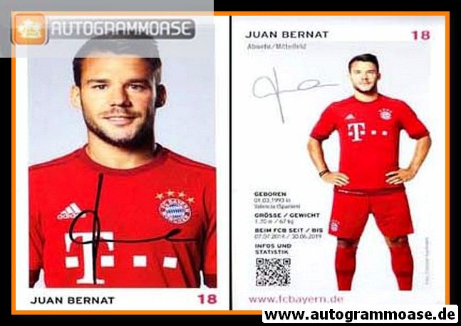 Autogramm Fussball | FC Bayern München | 2015 | Juan BERNAT