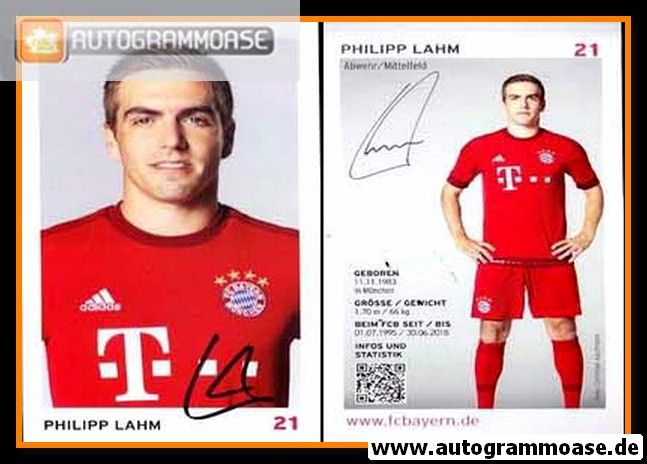 Autogramm Fussball | FC Bayern München | 2015 | Philipp LAHM
