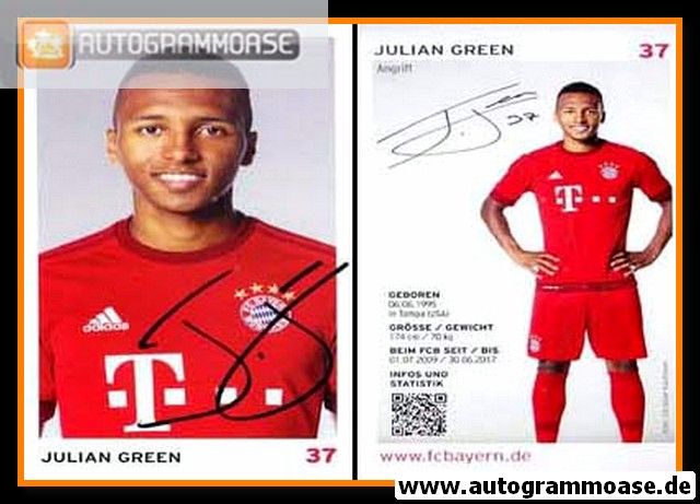 Autogramm Fussball | FC Bayern München | 2015 | Julian GREEN