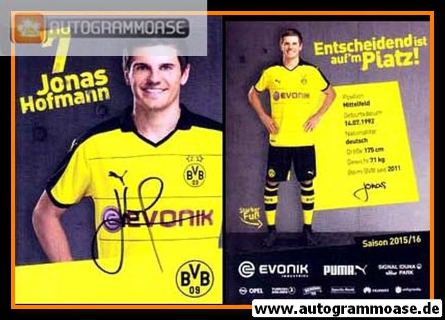 Autogramm Fussball | Borussia Dortmund | 2015 | Jonas HOFMANN