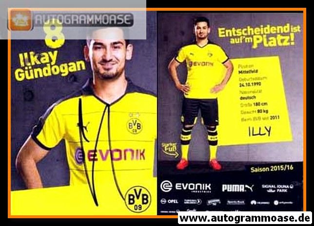 Autogramm Fussball | Borussia Dortmund | 2015 | Ilkay GÜNDOGAN