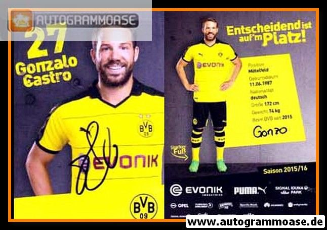Autogramm Fussball | Borussia Dortmund | 2015 | Gonzalo CASTRO