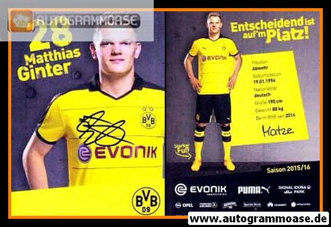 Autogramm Fussball | Borussia Dortmund | 2015 | Matthias GINTER