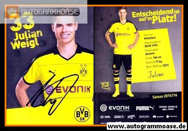 Autogramm Fussball | Borussia Dortmund | 2015 | Julian WEIGL