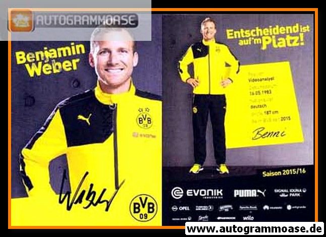 Autogramm Fussball | Borussia Dortmund | 2015 | Benjamin WEBER