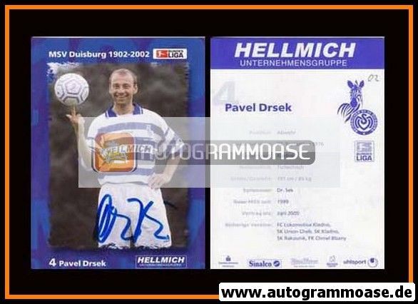 Autogramm Fussball | MSV Duisburg | 2002 | Pavel DRSEK