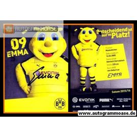 Autogramm Fussball | Borussia Dortmund | 2015 | EMMA (Maskottchen)